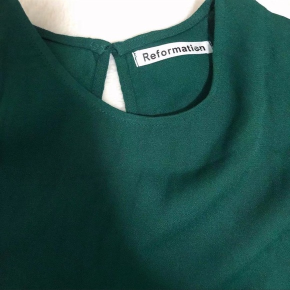 💚Reformation Gavin Dress Emerald💚 - Picture 7 of 9
